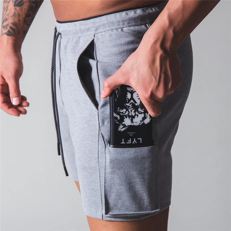 LYFT Men's Elastic Fitness Shorts - AM APPAREL