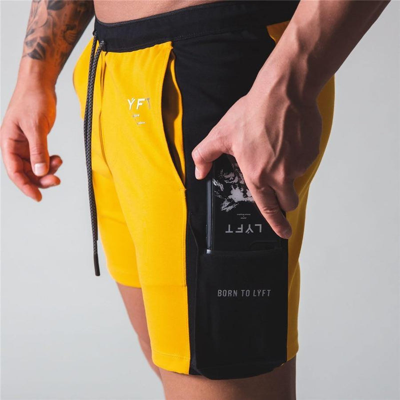 LYFT Men's Elastic Fitness Shorts - AM APPAREL