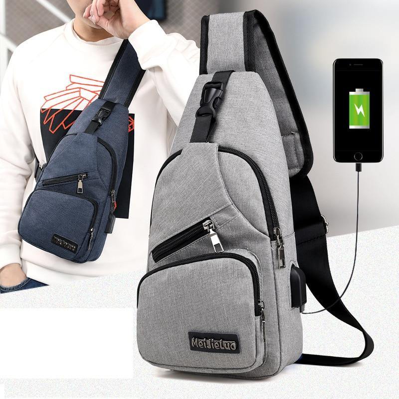 Male Crossbody Chest Messenger Bag - AM APPAREL