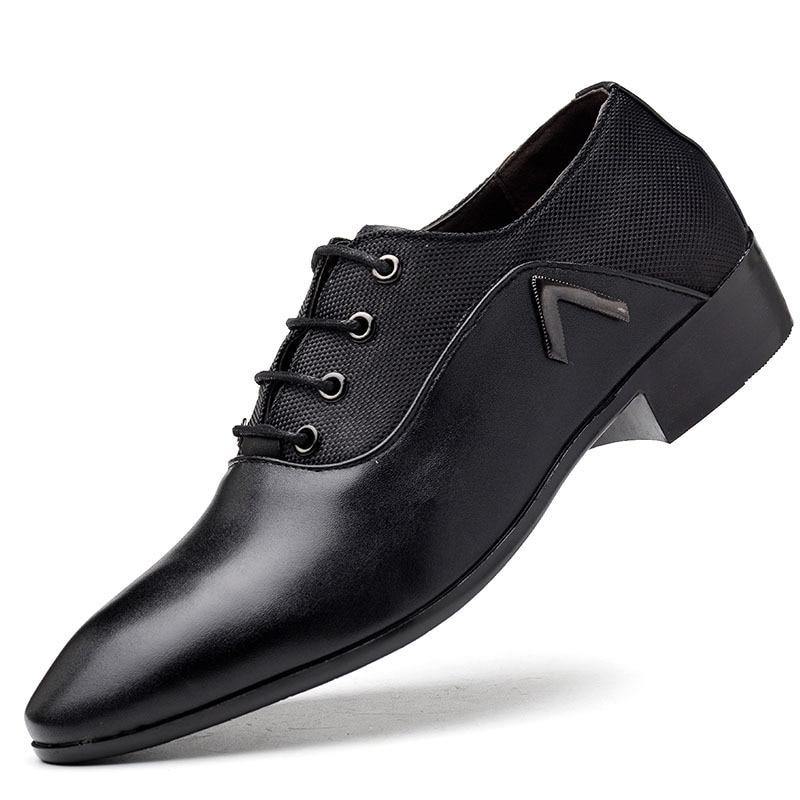 MAZE Men's Faux Leather Formal Oxford Shoes - AM APPAREL