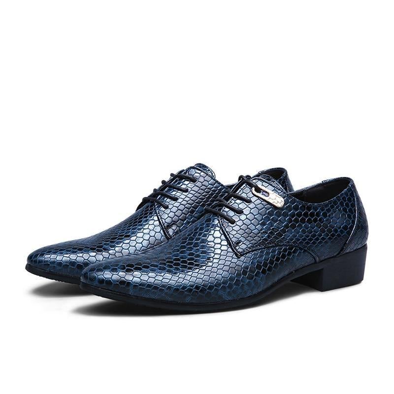 MAZE Men's Python Pattern Oxfords Shoes - AM APPAREL