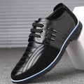 Men Genuine Faux Leather Shoes - AM APPAREL