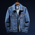 Men's Autumn Casual Blue Denim Jacket - AM APPAREL