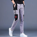 Men's Autumn Embroidery Designer Casual Pants - AM APPAREL