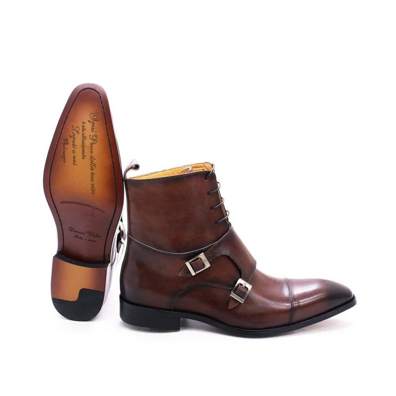 Men's British Genuine Calfskin Leather Cowboy Boots - AM APPAREL