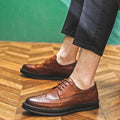 Men's Brogue Leather Formal Shoes - AM APPAREL