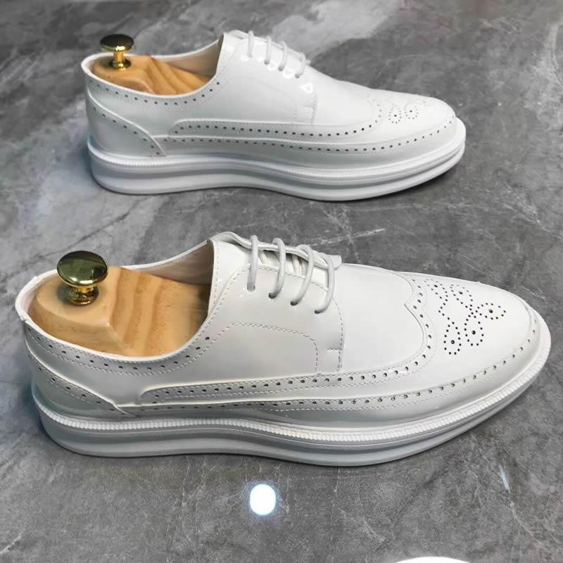 Men's Brogue Leather Formal Shoes - AM APPAREL