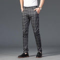 Men's Business Plaid Regular Fit Pants - AM APPAREL