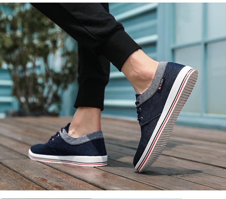 Men's Casual Breathable Denim Canvas Shoes - AM APPAREL