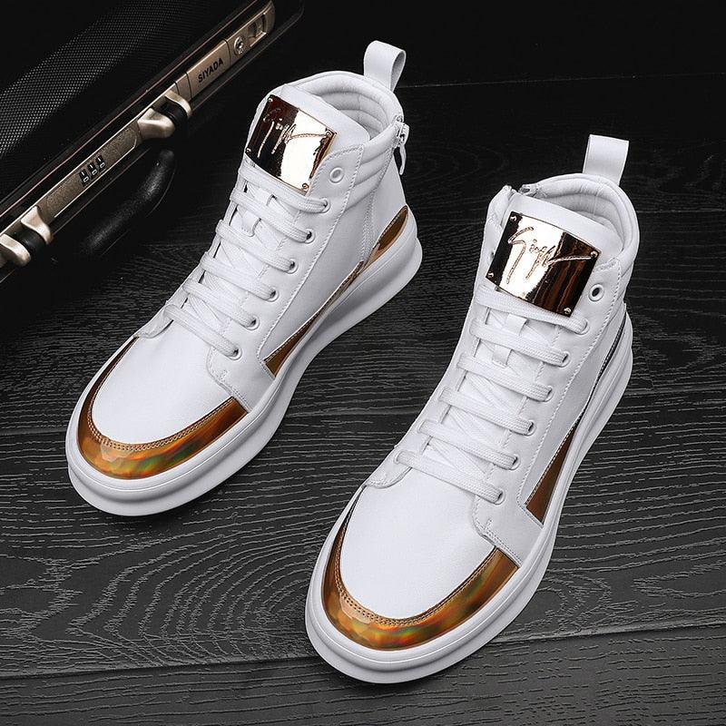 Men's Casual High Top Trendy Sneakers - AM APPAREL