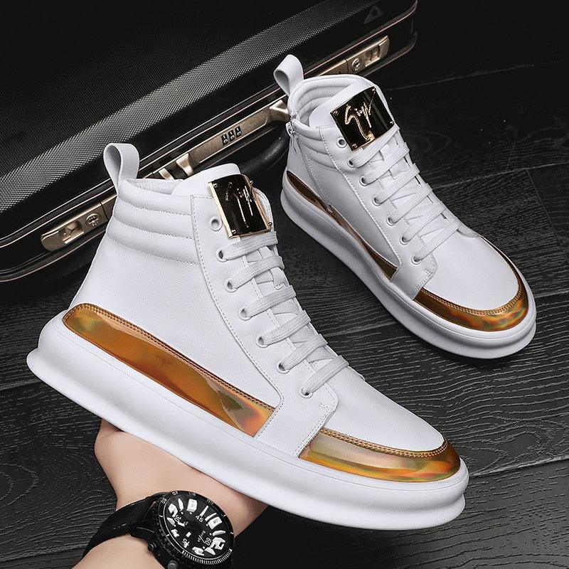 Men's Casual High Top Trendy Sneakers - AM APPAREL