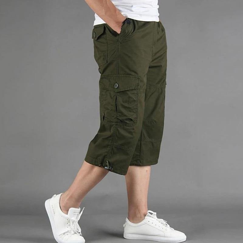 Men's Casual Knee Length Cargo Shorts - AM APPAREL