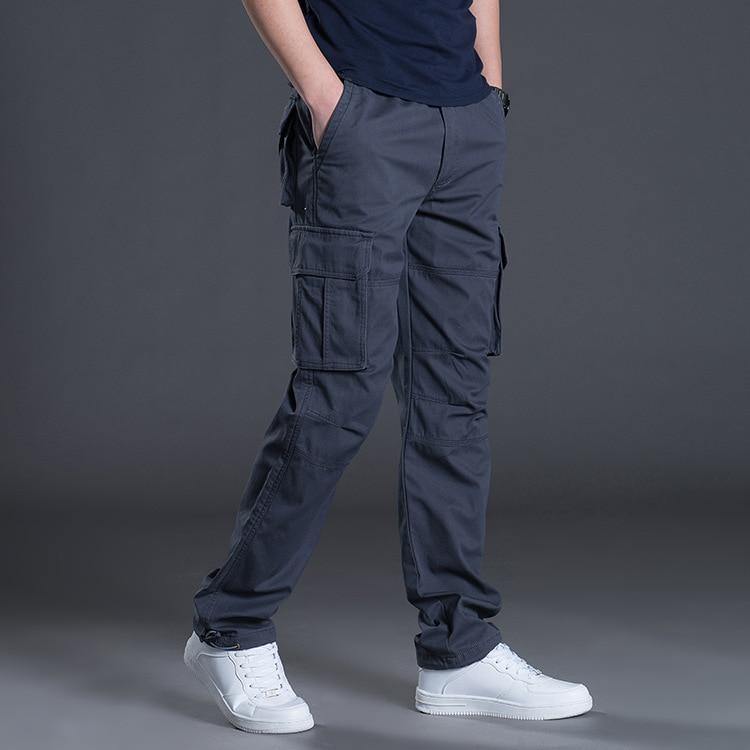 Men's Casual Multi Pockets Military Cargo Pants - AM APPAREL