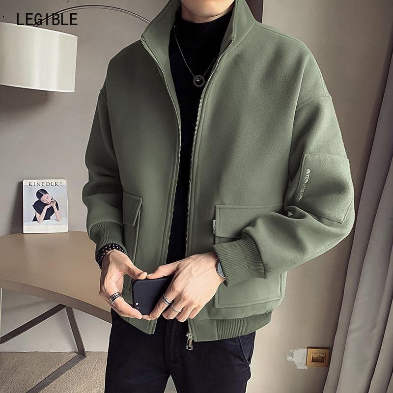 Men's Casual Wool Outwear Jacket - AM APPAREL