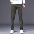 Men's Classic/Formal Plaid Elastic Pants - AM APPAREL