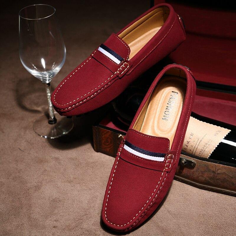 Men's Cow Suede Leather Luxury Loafers - AM APPAREL