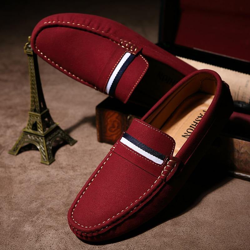 Men's Cow Suede Leather Luxury Loafers - AM APPAREL