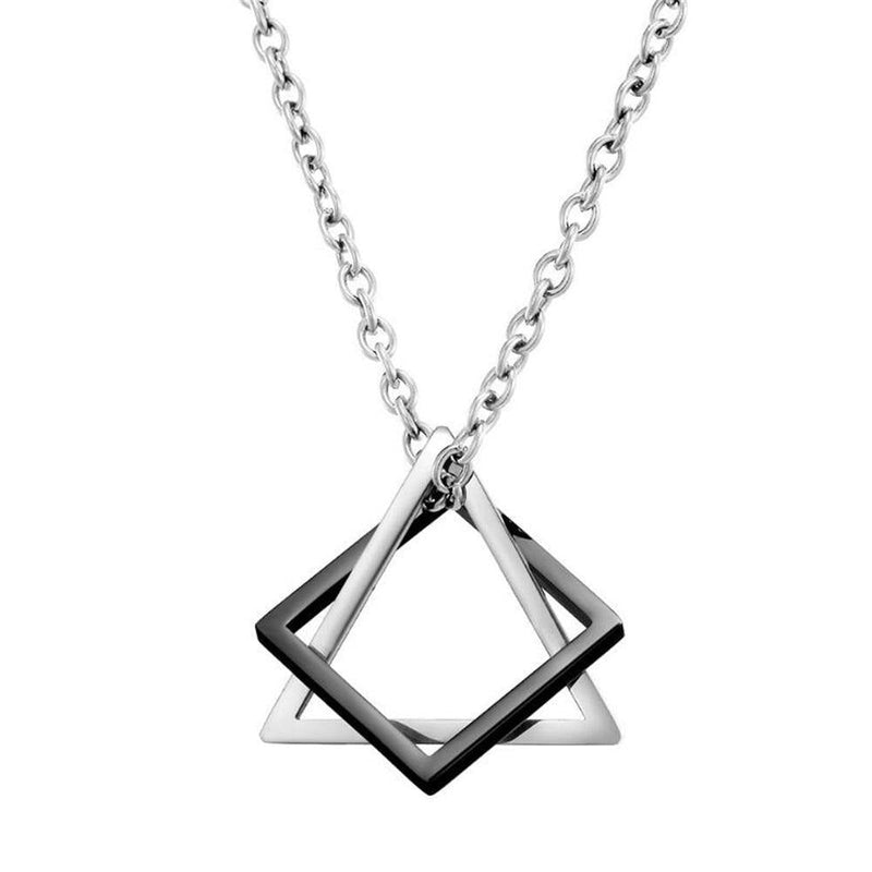 Men's Creative Geometric Square Pendent Necklace - AM APPAREL