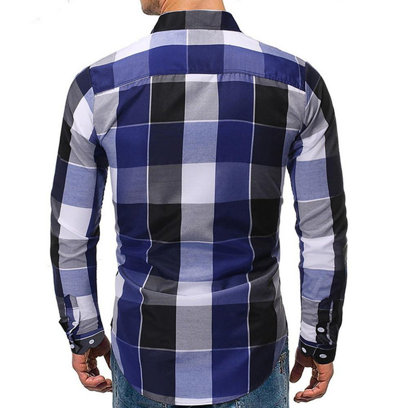 Men's Daily Plaid Designed Light Weight Shirt - AM APPAREL