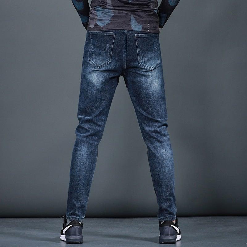 Men's Designer Patchwork Slim Fit Jeans - AM APPAREL