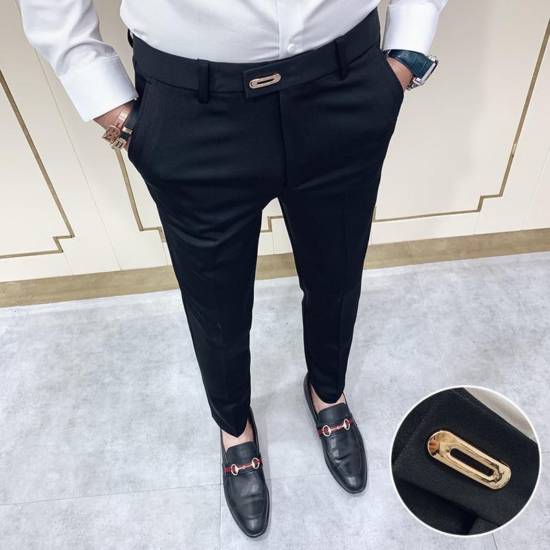 Men's Fashion Formal Slim Fit Formal Pants - AM APPAREL