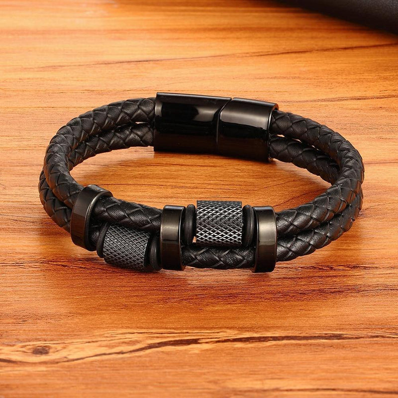 Men's Fashion Leather Bracelet - AM APPAREL