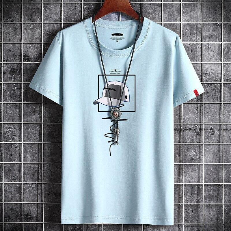 Men's Fashion O Neck Anime T-shirt - AM APPAREL