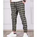 Men's Fashion Plaid Skinny Pencil Pants - AM APPAREL