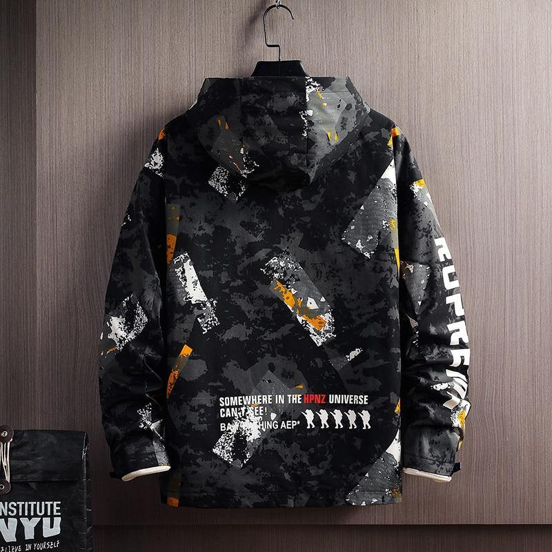 Men's Fashion Skateboard Rain Coat Hooded Jacket - AM APPAREL