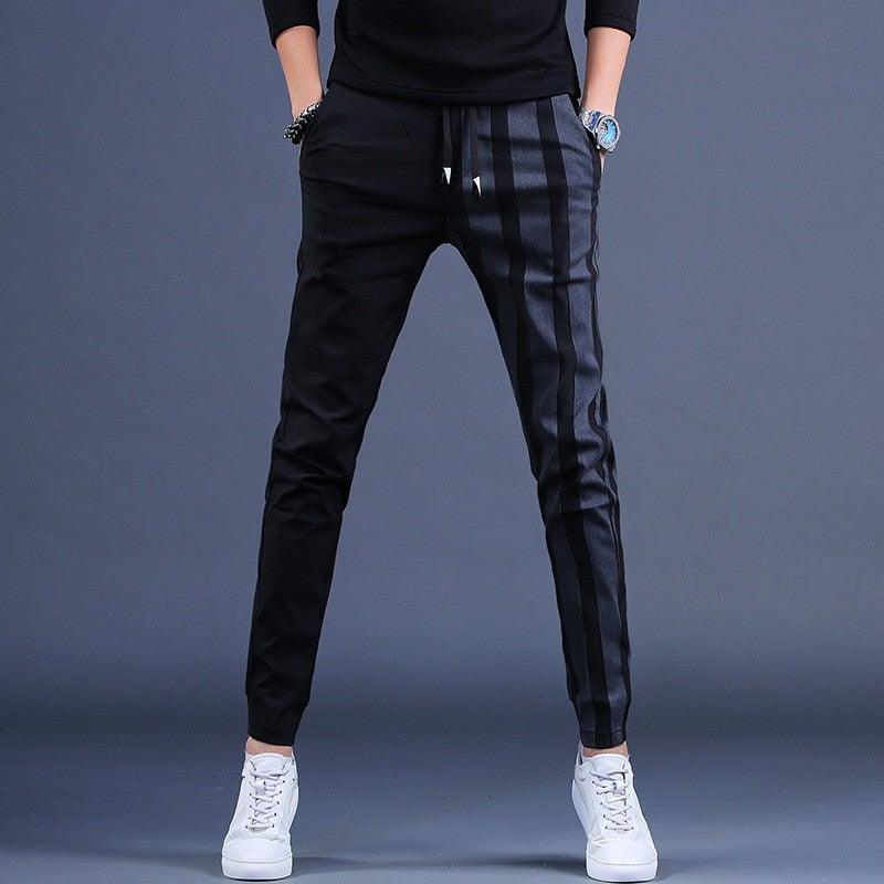 Men's Fashion Stripe Casual Joggers - AM APPAREL