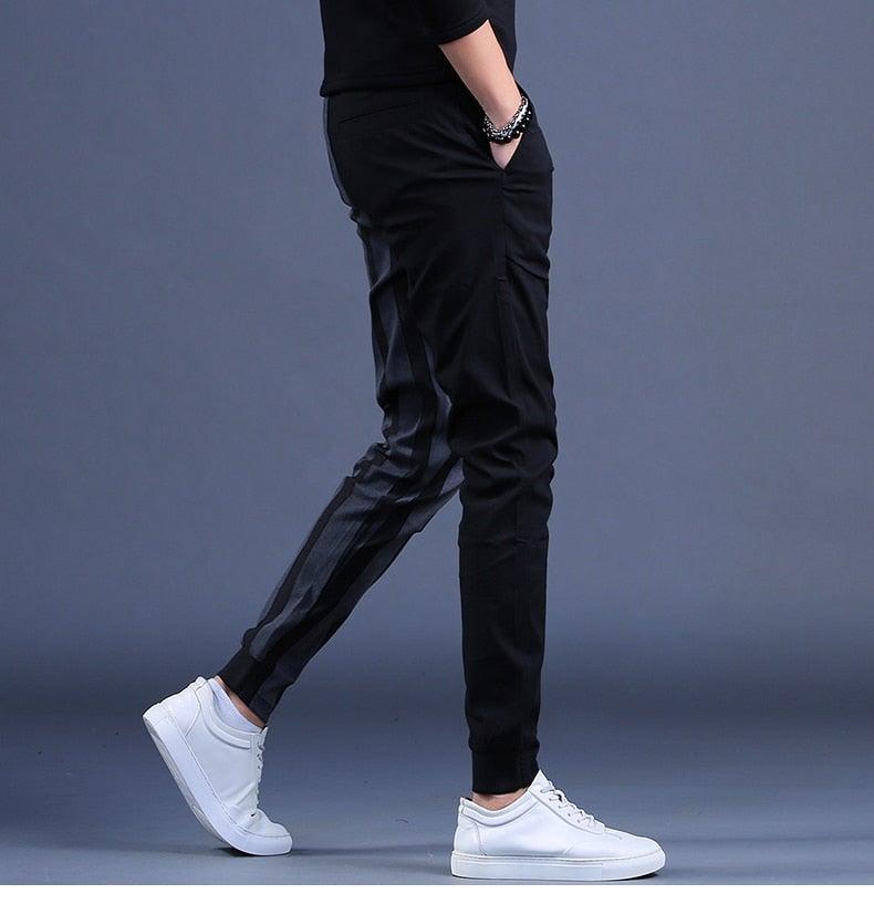 Men's Fashion Stripe Casual Joggers - AM APPAREL