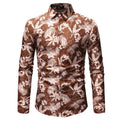 Men's Floral Print Geometric Light Weight Shirt - AM APPAREL