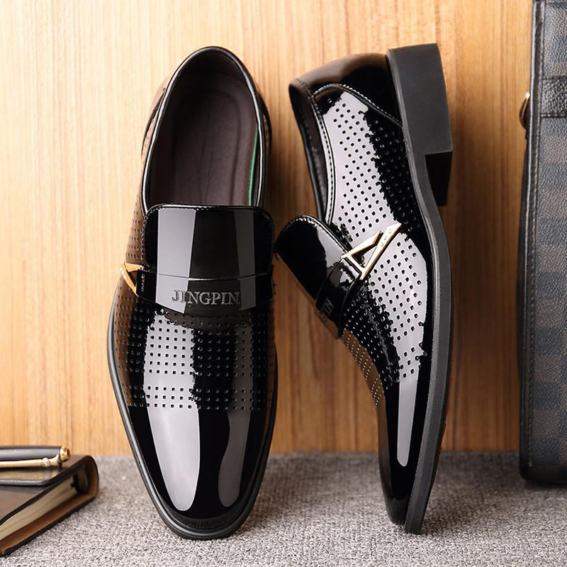 Men's Formal Leather British Oxfords Shoes - AM APPAREL