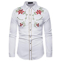 Men's Geometric Floral Daily Business Shirt - AM APPAREL