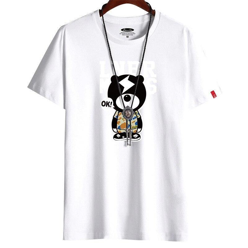 Men's Harajuku Anime Graphic T-Shirt - AM APPAREL