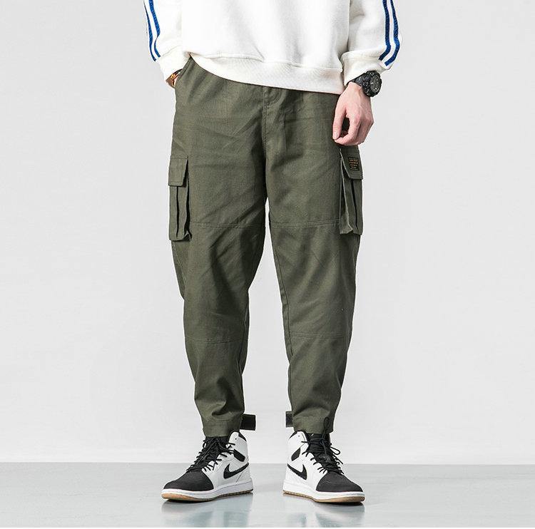 Men's Harem Cargo Pants W/ Elastic Waist - AM APPAREL