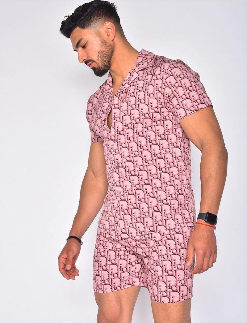 Men's Hawaiian Summer Shirt and Short Set - AM APPAREL