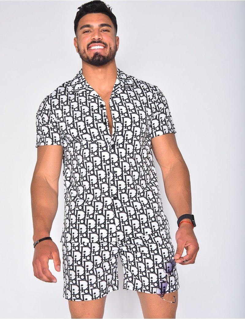 Men's Hawaiian Summer Shirt and Short Set - AM APPAREL