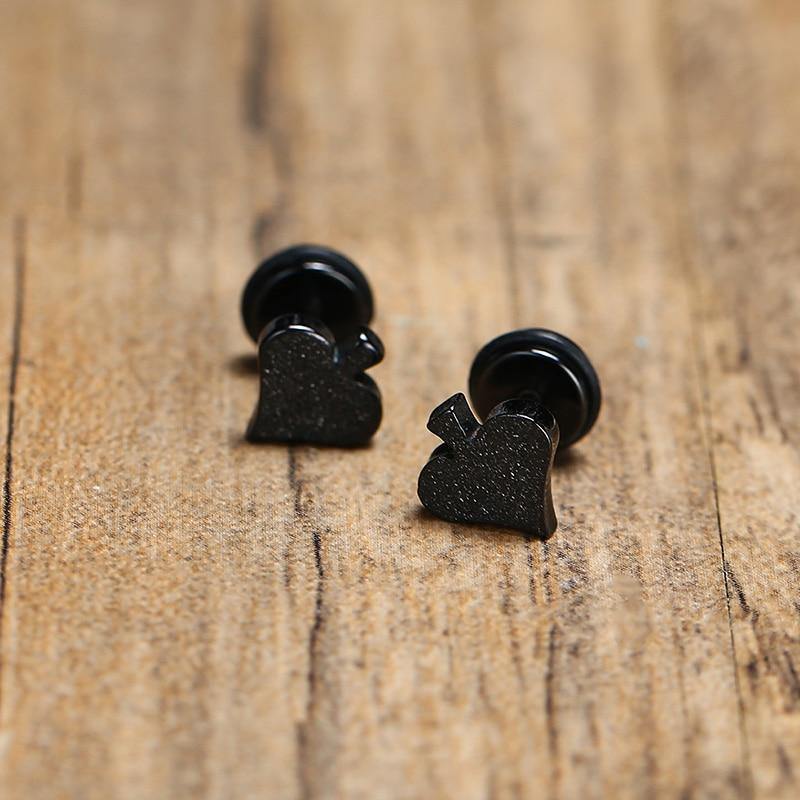 Men's Heart Stud Earring - AM APPAREL