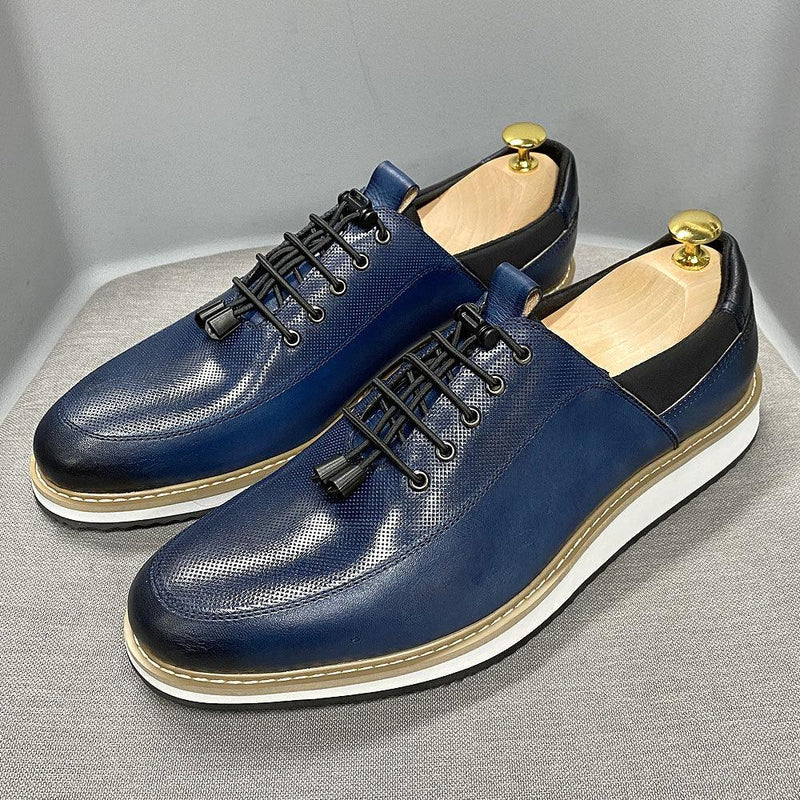 Men's High Quality Casual Genuine Leather Shoes - AM APPAREL