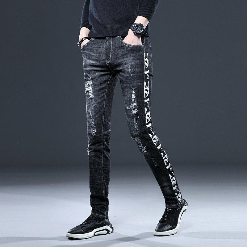 Men’s High Quality Retro Black Denim Pants - AM APPAREL