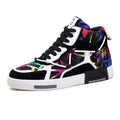 Men's High Top Graffiti Printed Sneakers - AM APPAREL