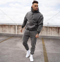 Men's Hooded Athletic Tracksuit Set - AM APPAREL