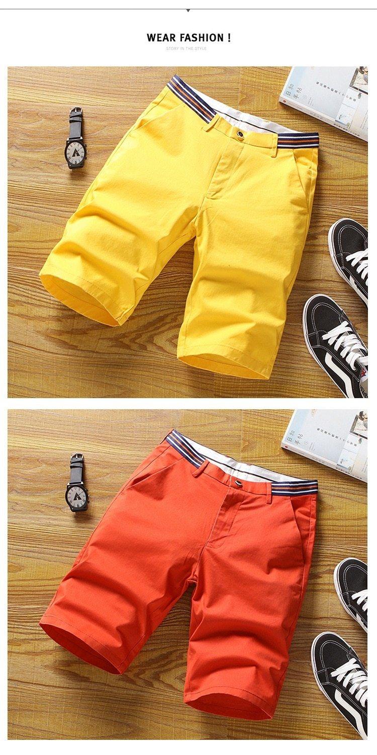 Men's Knee Length Stretch Cotton Shorts - AM APPAREL