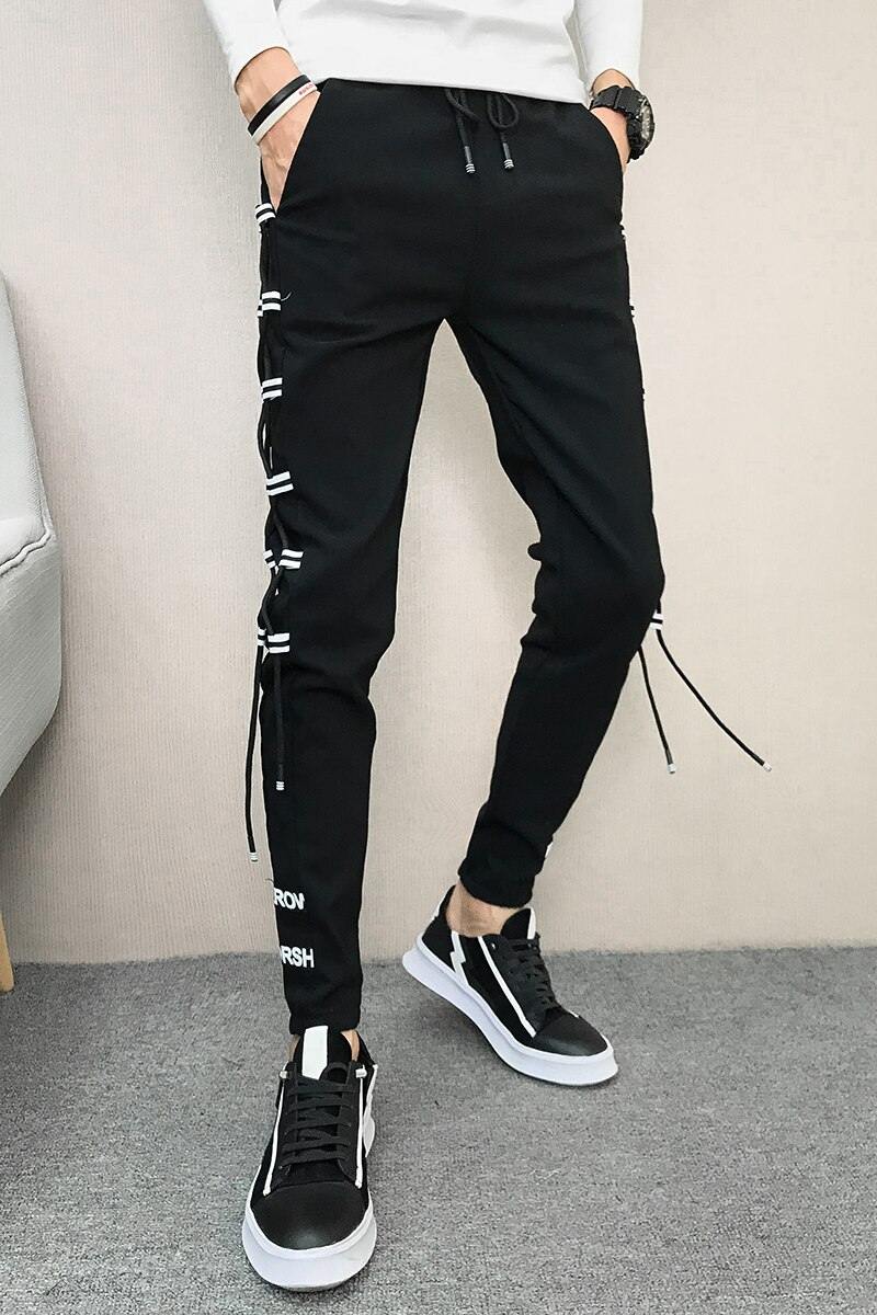 Men's Korean Style Streetwear Slim Fit Pants - AM APPAREL