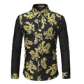 Men's Leaf Print Casual Shirt - AM APPAREL