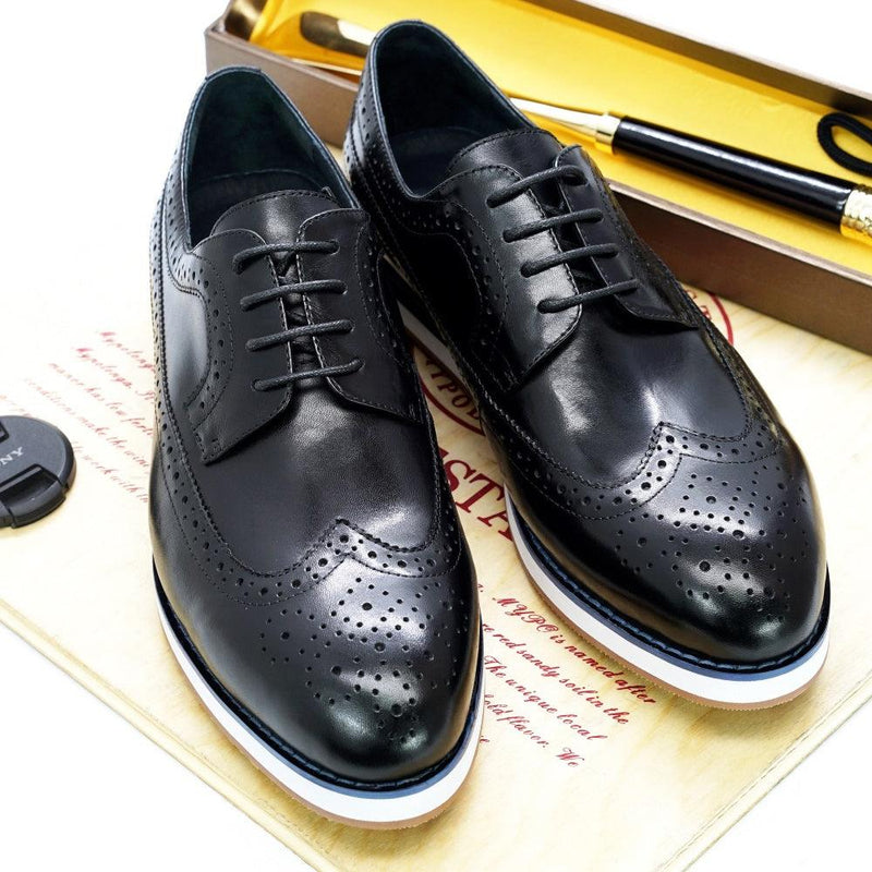 Men's Leather Handmade Casual Flat Shoes - AM APPAREL