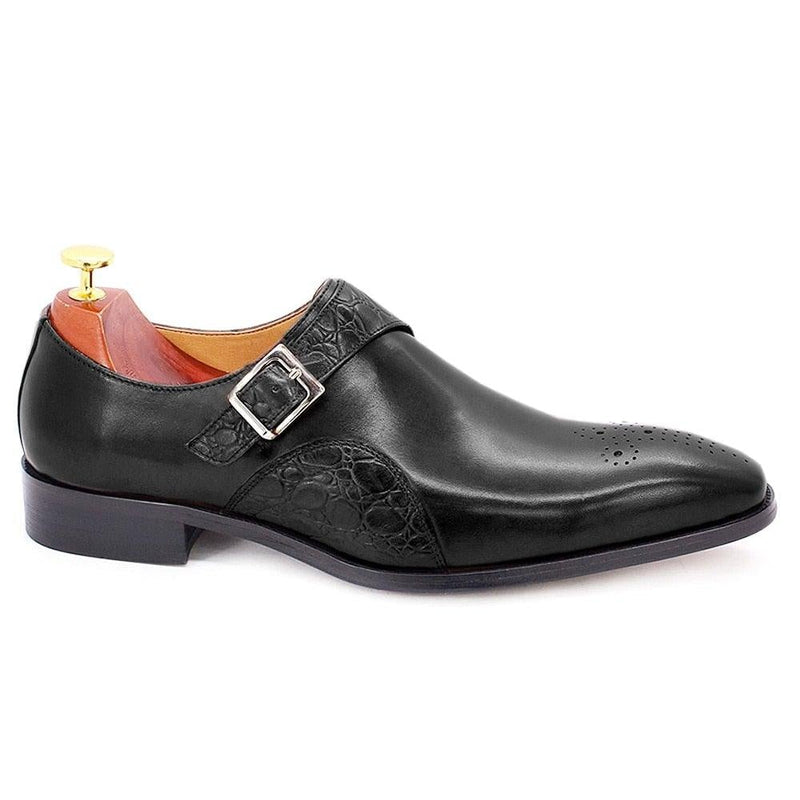 Men's Luxurious Genuine Leather Handmade Strap Oxfords - AM APPAREL