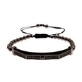 Men's Luxury Black Zircon Bracelets - AM APPAREL