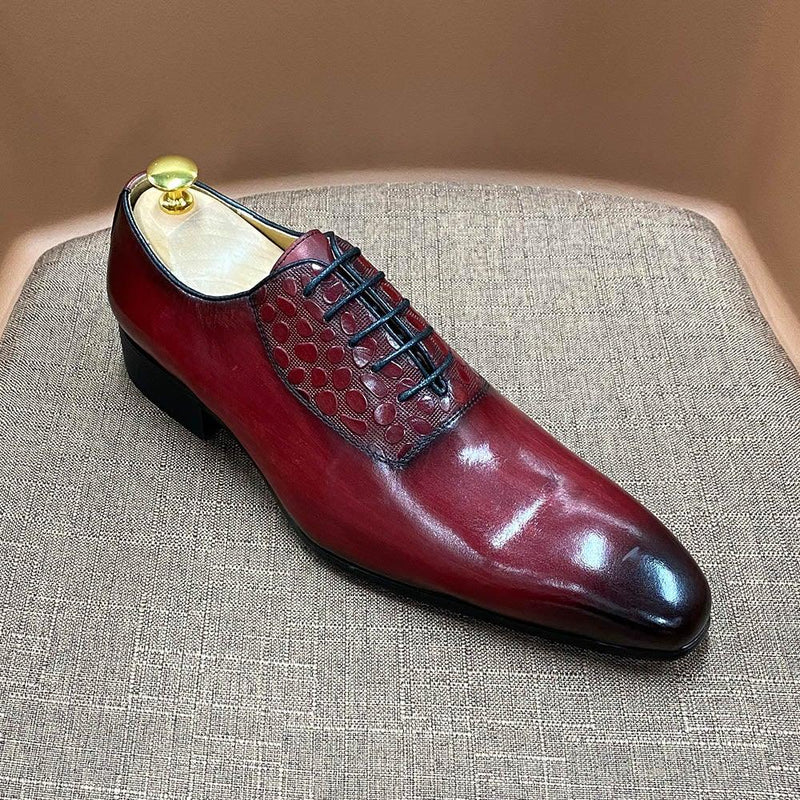 Men's Luxury Genuine Cow Leather Handmade Oxford Shoes - AM APPAREL